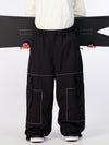 Men's Nightline Park Rider Reflective Trim Cargo Pockets Baggy Snow Pants