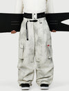Men's Utility Cargo Baggy Snow Pants – Multi Pocket Street Belt Design