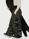 Women's Wild Motion Super Baggy Snow Pants – Reflective Colorblock Multi Pocket Design