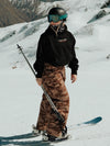 Women's Double Knee Mountain Freestyle Baggy Camo Snow Pants