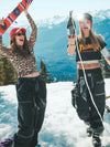 Women's Mountain Freerider Denim Cargo Pants Baggy Snowboard Pants
