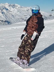 Men's Mountain Freestyle Cargo Pocket Bomber Camo Snowboard Jacket