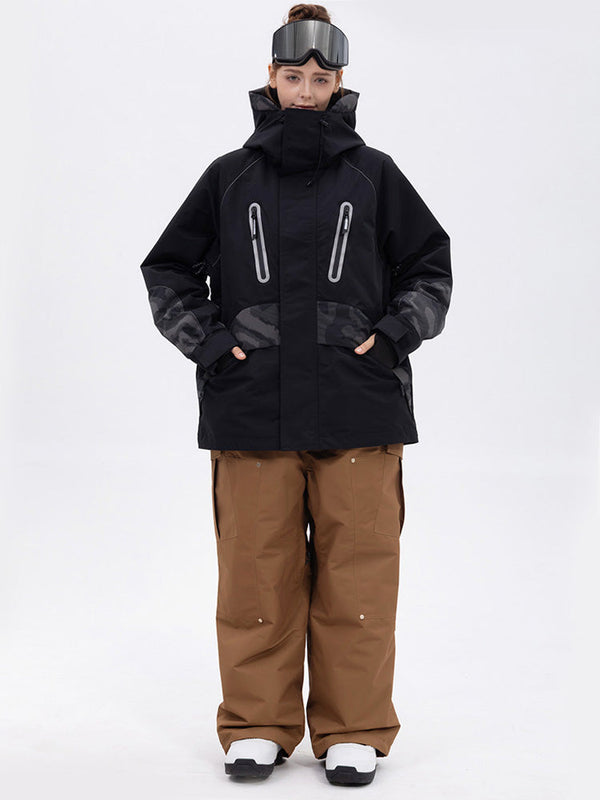 Women's Chillform Reflective Camo Snow Suit – Glow Trail Jacket with Baggy Snow Pants Set