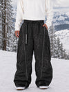 Men's Wild Motion Reflective Cargo Pockets Extra Baggy Snowboard Pants