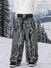 Men's Wild Motion Super Baggy Snow Pants – Multi Pocket Reflective Colorblock Design