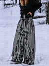 Women's Wild Motion Super Baggy Snow Pants – Reflective Colorblock Multi Pocket Design