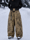 Women's Urban Vibe Workwear-Inspired Rivet-Trim Wide Fit OG Baggy Snowboard Pants