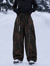 Women's Wild Motion Reflective Cargo Pockets Extra Baggy Snowboard  Pants