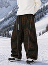 Men's Wild Motion Reflective Cargo Pockets Extra Baggy Snowboard Pants