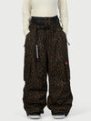 Women's Street Utility Cargo Baggy Snow Pants – Multi Pocket Belt Design