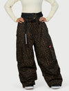 Women's Street Utility Cargo Baggy Snow Pants – Multi Pocket Belt Design
