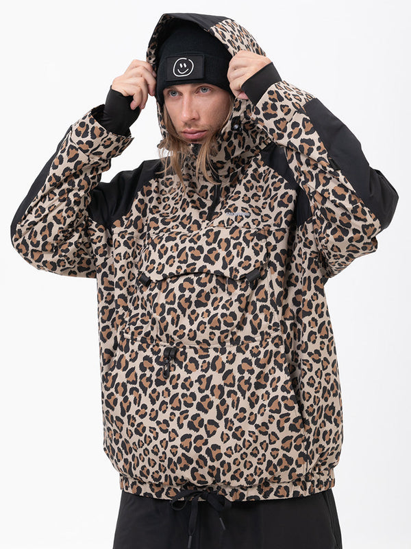 Men's Mountain Freestyle Cargo Pocket Bomber Camo Snowboard Jacket