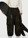Men's Wild Motion Reflective Cargo Pockets Extra Baggy Snowboard Pants