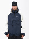 Men's Mountain Freestyle Cargo Pocket Pullover Bomber Snowboard Jacket
