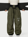 Women's Camden Punk Rivet Street Utility Cargo Snowboard Pants – Baggy Freestyle Fit