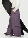 Men's Wild Motion Reflective Cargo Pockets Extra Baggy Snowboard Pants