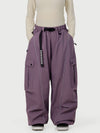 Women's Wild Motion Reflective Cargo Pockets Extra Baggy Snowboard  Pants