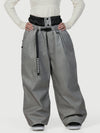 Women's Urban Vibe Workwear-Inspired Rivet-Trim Wide Fit OG Baggy Snowboard Pants