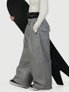 Women's Urban Vibe Workwear-Inspired Rivet-Trim Wide Fit OG Baggy Snowboard Pants