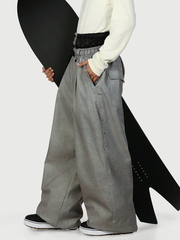 Men's Urban Vibe Workwear-Inspired Rivet-Trim Wide Fit OG Baggy Snowboard Pants