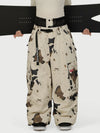 Women's Street Utility Cargo Baggy Snow Pants – Multi Pocket Belt Design