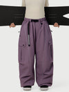 Women's Wild Motion Reflective Cargo Pockets Extra Baggy Snowboard  Pants