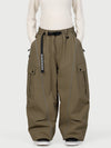 Women's Wild Motion Reflective Cargo Pockets Extra Baggy Snowboard  Pants