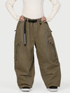 Women's Wild Motion Reflective Cargo Pockets Extra Baggy Snowboard  Pants
