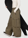 Women's Wild Motion Reflective Cargo Pockets Extra Baggy Snowboard  Pants