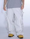 Men's Gsou Snow Luminous Edge Reflective Cargo Baggy Snow Pants