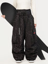 Women's Street Utility Cargo Baggy Snow Pants – Multi Pocket Belt Design