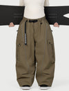 Women's Wild Motion Reflective Cargo Pockets Extra Baggy Snowboard  Pants