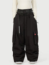 Women's Street Utility Cargo Baggy Snow Pants – Multi Pocket Belt Design