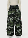 Women's Street Utility Cargo Baggy Snow Pants – Multi Pocket Belt Design