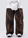 Women's Double Knee Mountain Freestyle Leopard Baggy Snow Pants