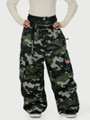 Women's Street Utility Cargo Baggy Snow Pants – Multi Pocket Belt Design