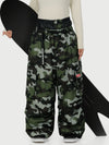 Women's Street Utility Cargo Baggy Snow Pants – Multi Pocket Belt Design