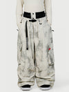 Women's Street Utility Cargo Baggy Snow Pants – Multi Pocket Belt Design