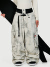 Women's Street Utility Cargo Baggy Snow Pants – Multi Pocket Belt Design