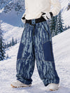 Men's Wild Motion Super Baggy Snow Pants – Multi Pocket Reflective Colorblock Design