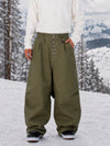 Men's Workwear Raw Utility Rivet Denim Snowboarding Pants – Oversized Fit with Double Back Pocket