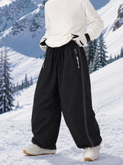 Men's Hyper Flux Side Zip Graffiti Panel Extra Baggy Freestyle Snow Pants