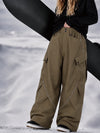 Women's Camden Punk Reflective Street Utility Baggy Cargo Snowboard Pants – Freestyle Fit