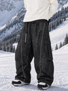 Men's Wild Motion Reflective Cargo Pockets Extra Baggy Snowboard Pants