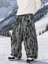 Men's Wild Motion Reflective Cargo Pockets Extra Baggy Snowboard Pants