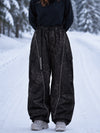 Women's Wild Motion Reflective Cargo Pockets Extra Baggy Snowboard  Pants