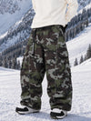 Men's Wild Motion Reflective Cargo Pockets Extra Baggy Snowboard Pants