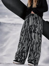 Women's Wild Motion Reflective Cargo Pockets Extra Baggy Snowboard  Pants