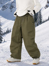 Men's Raw Utility Rivet Workwear Denim Snow Pants – Double Back Pocket Oversized Fit