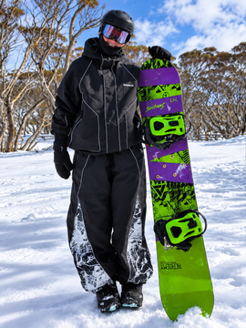 Women's Hyper Flux Jogger Baggy Snowboard Pants with Graffiti Panel & Reflective Line